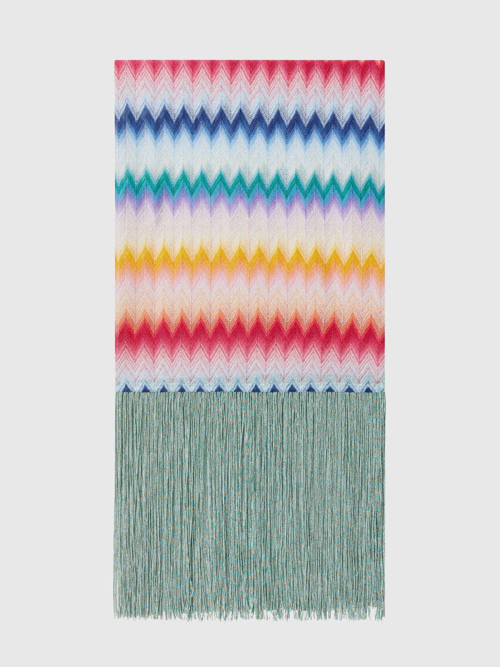 Missoni Stola in viscosa chevron con lamé Vendite stagionali