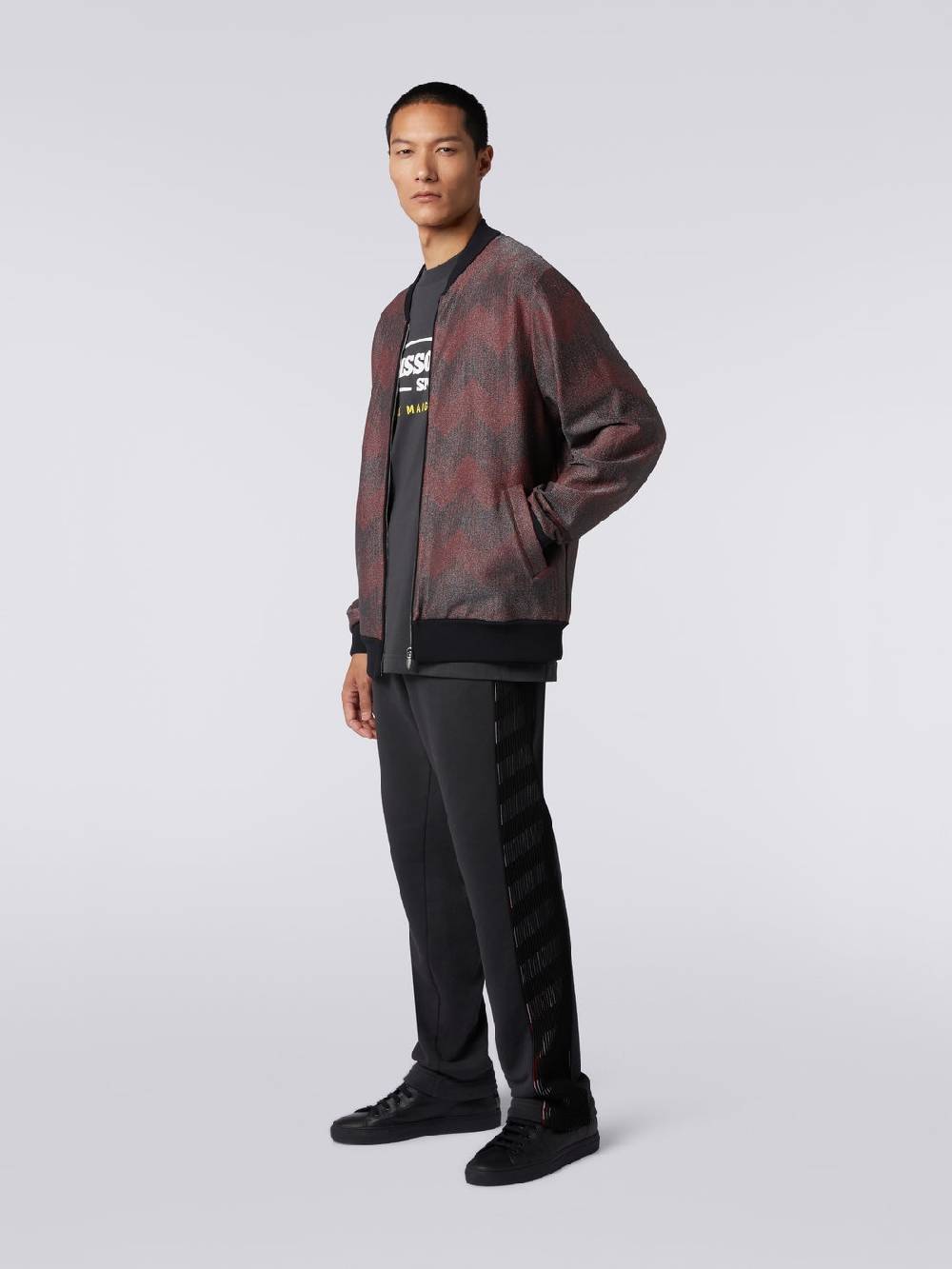 Missoni Bomber in misto cotone zig zag in collaborazione con Mike Maignan Offerta Giorno del Papà