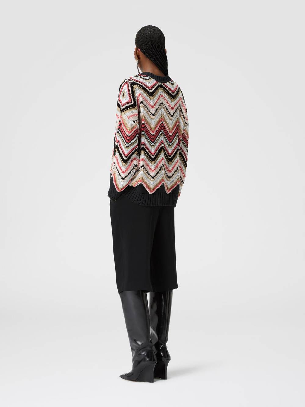Missoni Pullover girocollo in misto lana zig zag Offerta Anniversario