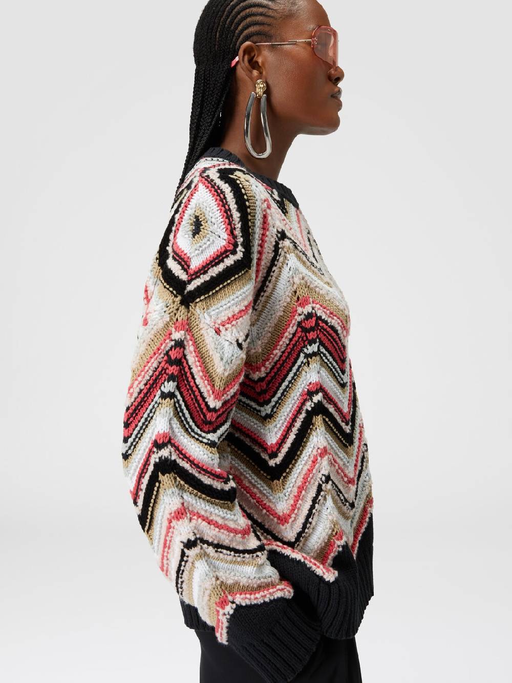 Missoni Pullover girocollo in misto lana zig zag Offerta Anniversario