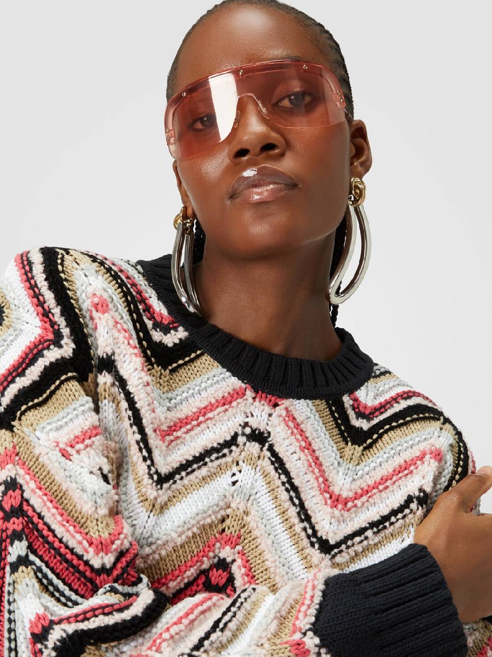 Missoni Pullover girocollo in misto lana zig zag Offerta Anniversario