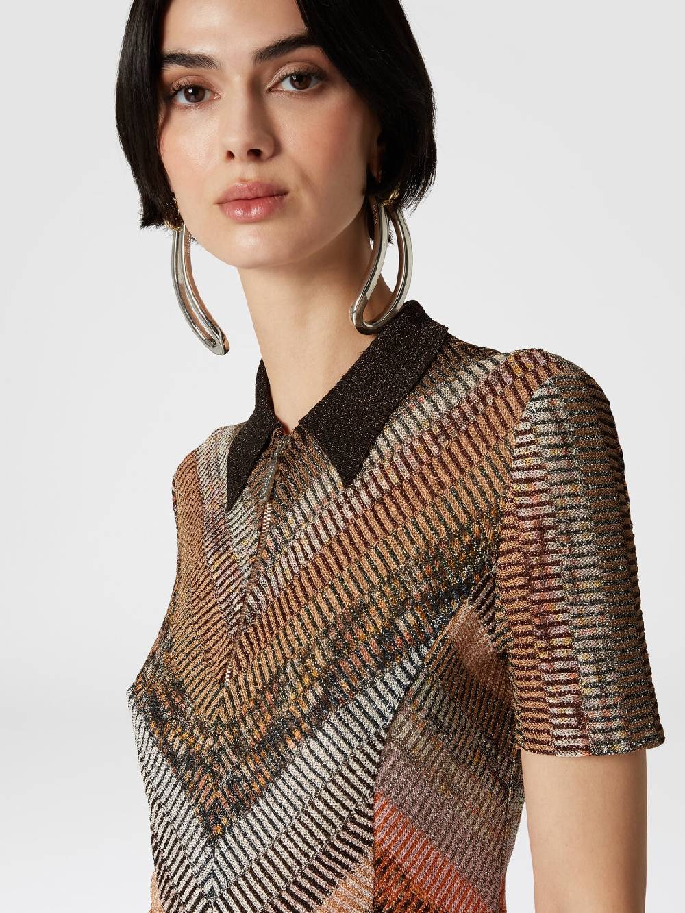 Missoni Polo in maglia lamé a maniche corte Smaltimento dello stoccaggio
