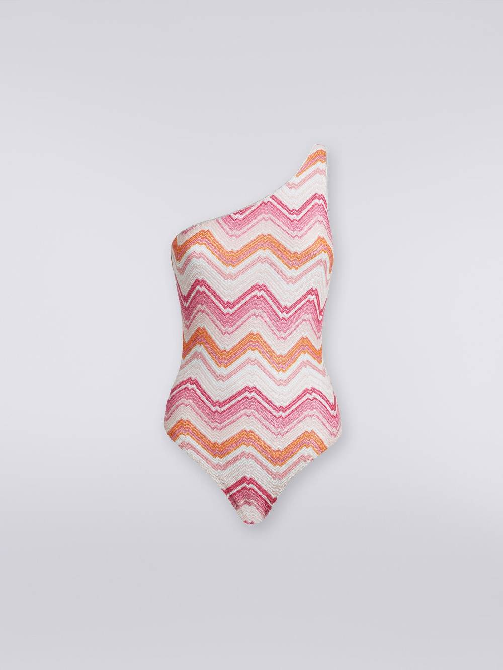 Missoni Costume intero monospalla in crochet chevron con lurex Vendita calda
