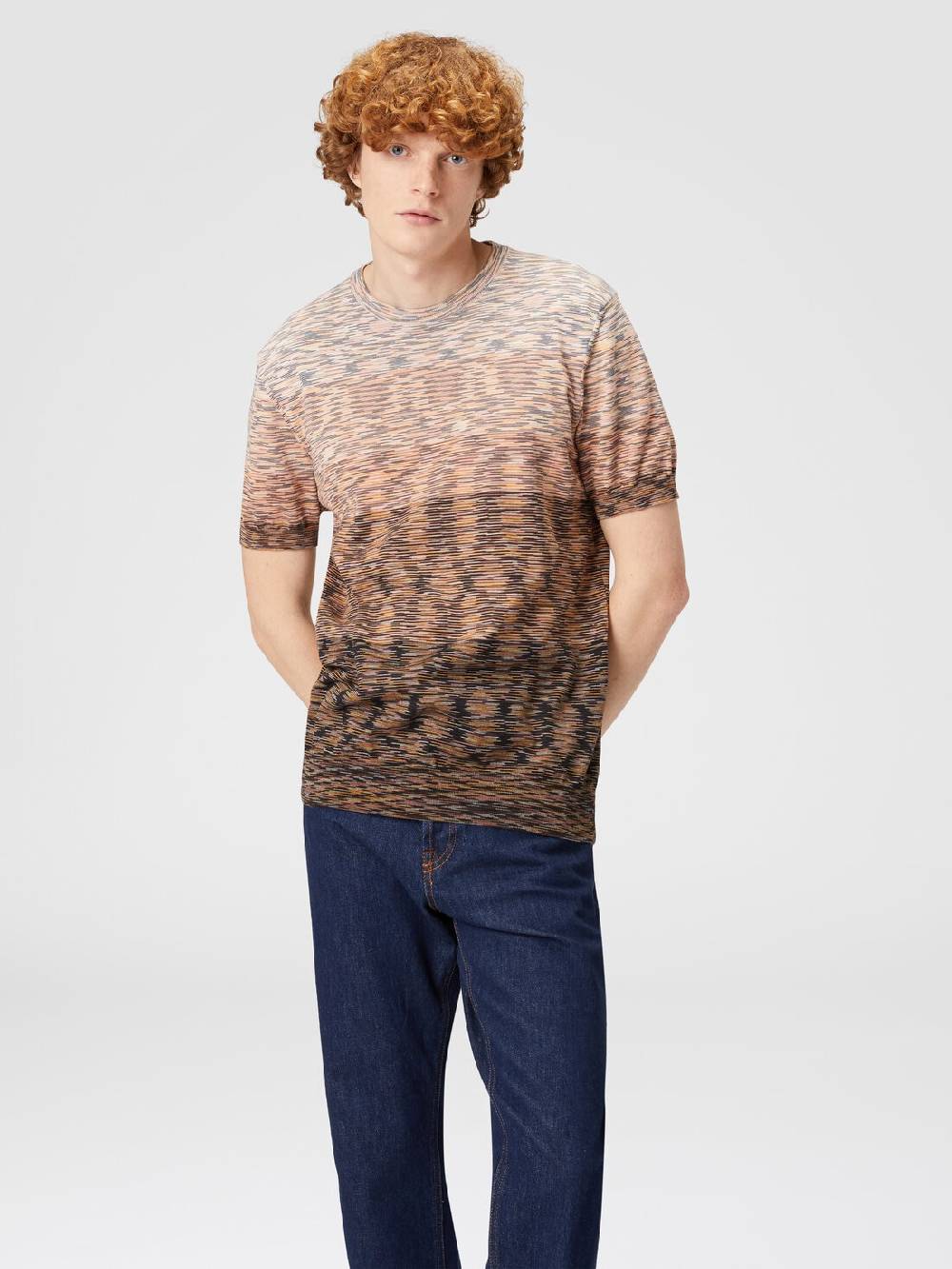 Missoni T-shirt in maglia fiammata di cotone Online Outlet