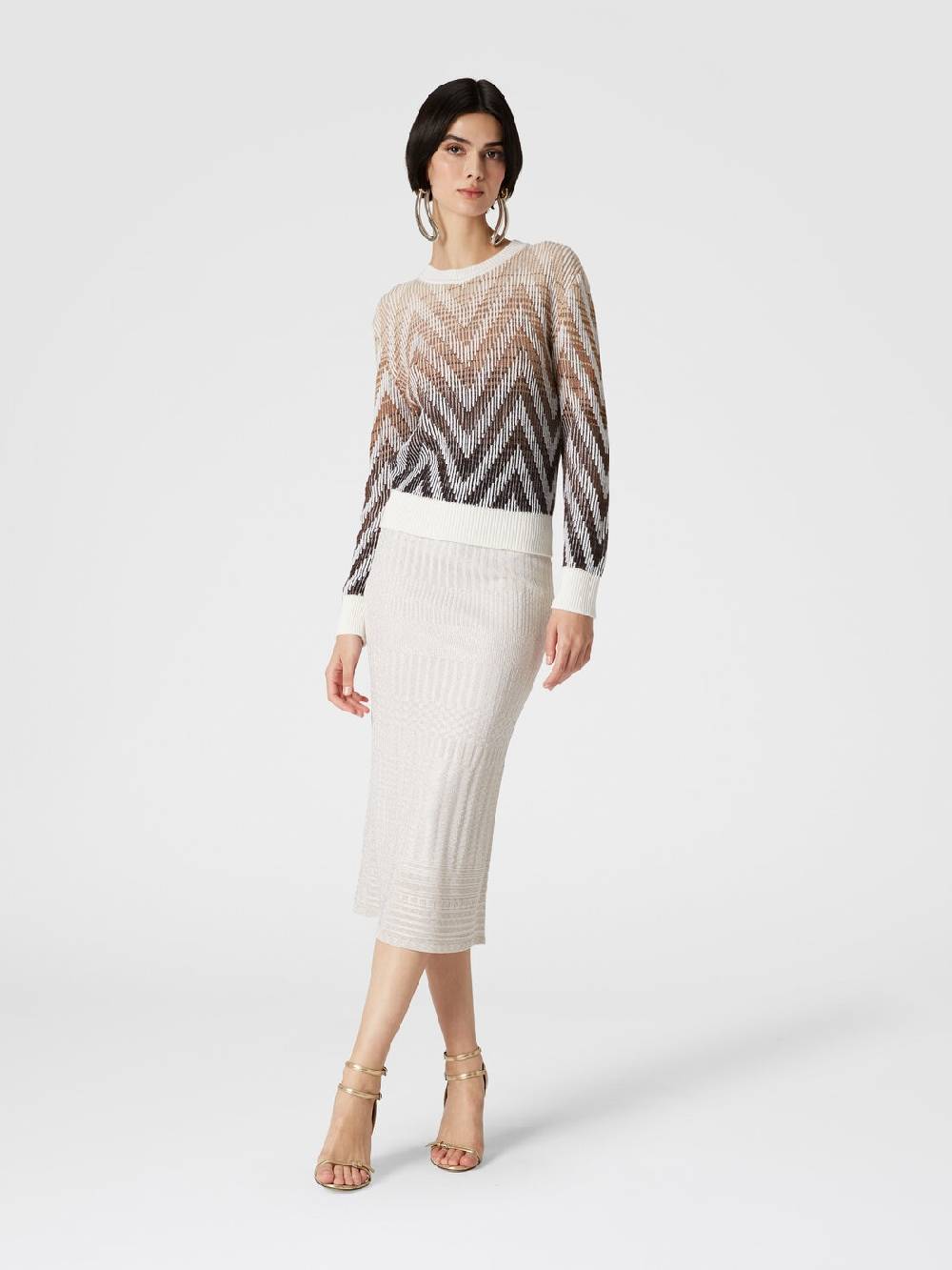 Missoni Gonna midi in viscosa lamé multilavorazione Offerta temporanea