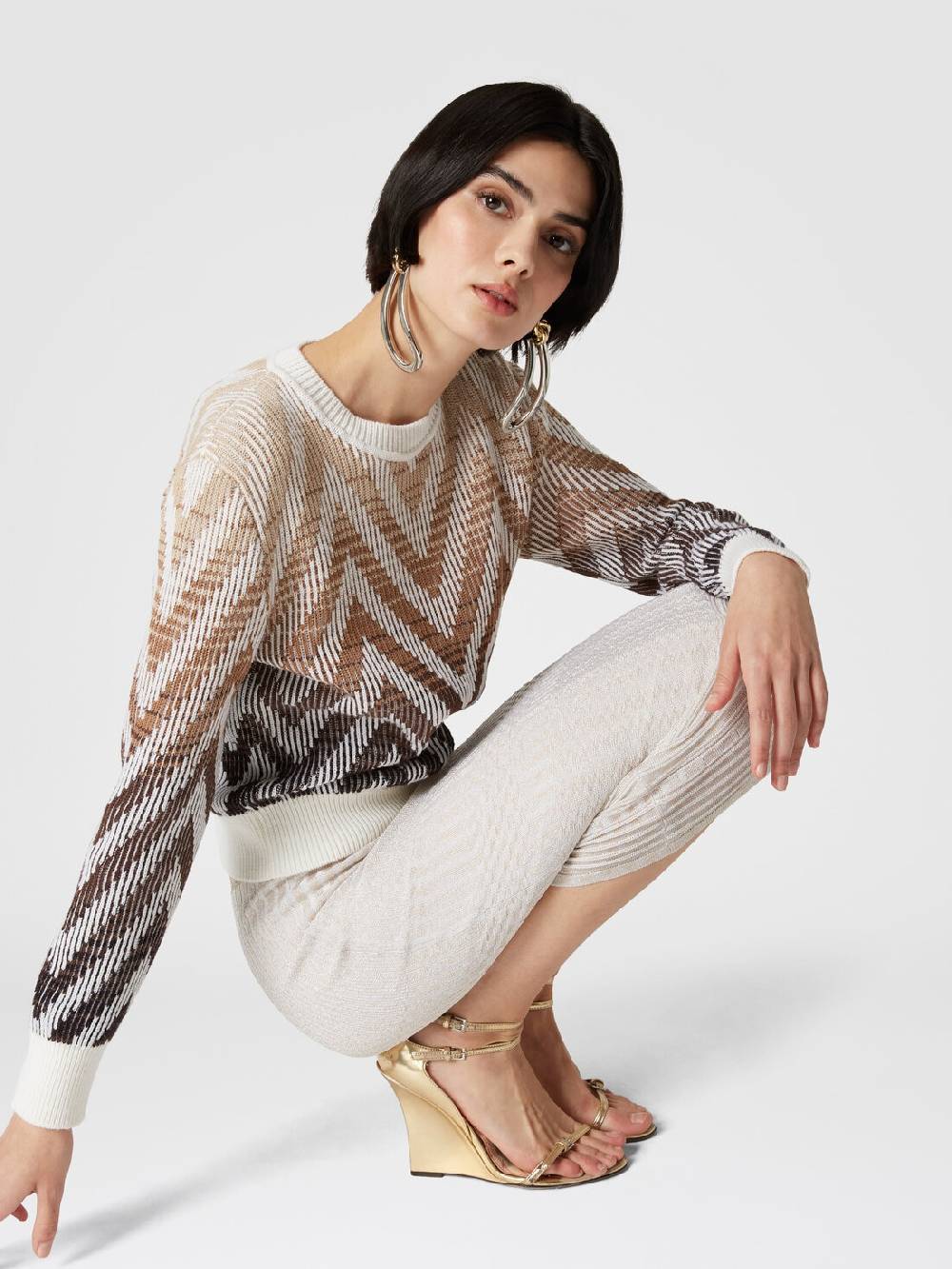Missoni Gonna midi in viscosa lamé multilavorazione Offerta temporanea