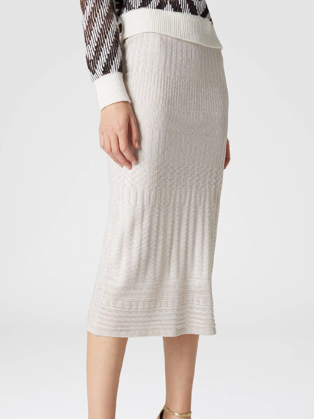 Missoni Gonna midi in viscosa lamé multilavorazione Offerta temporanea
