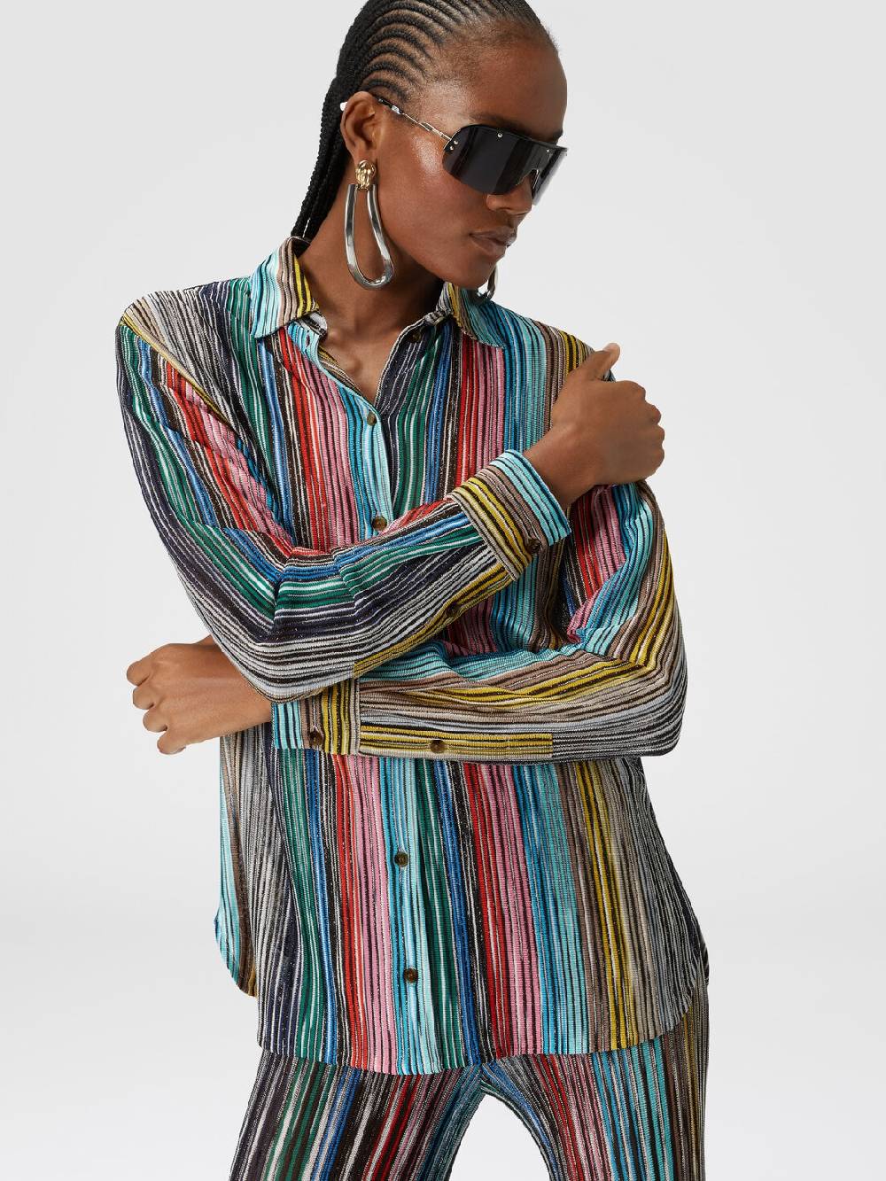 Missoni Camicia in maglia a costine fiammata lamé Lightning offer
