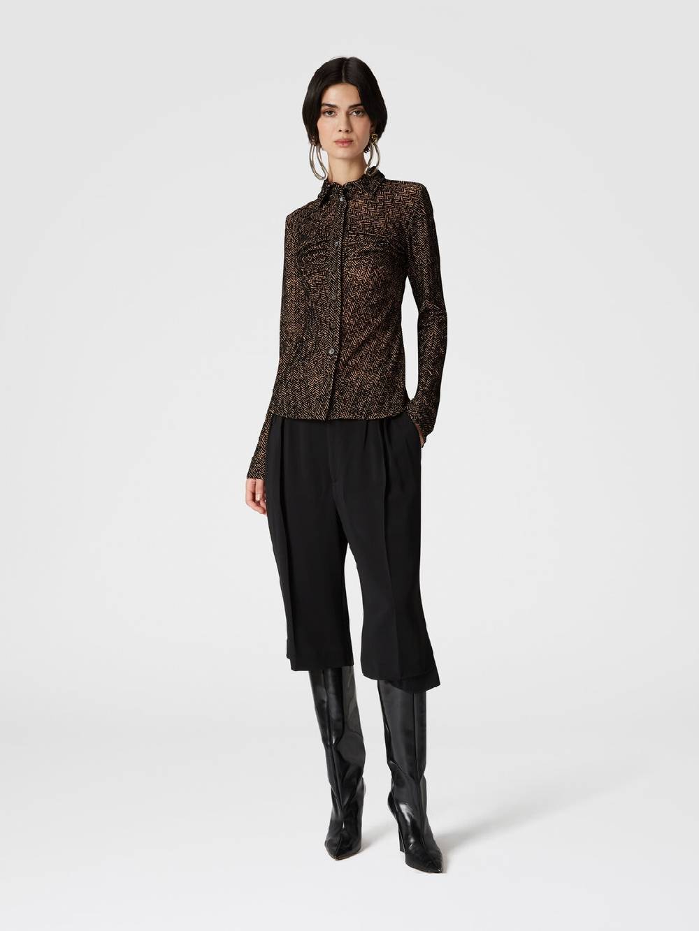 Missoni Camicia in tulle zig zag con arricciatura Grandi sconti