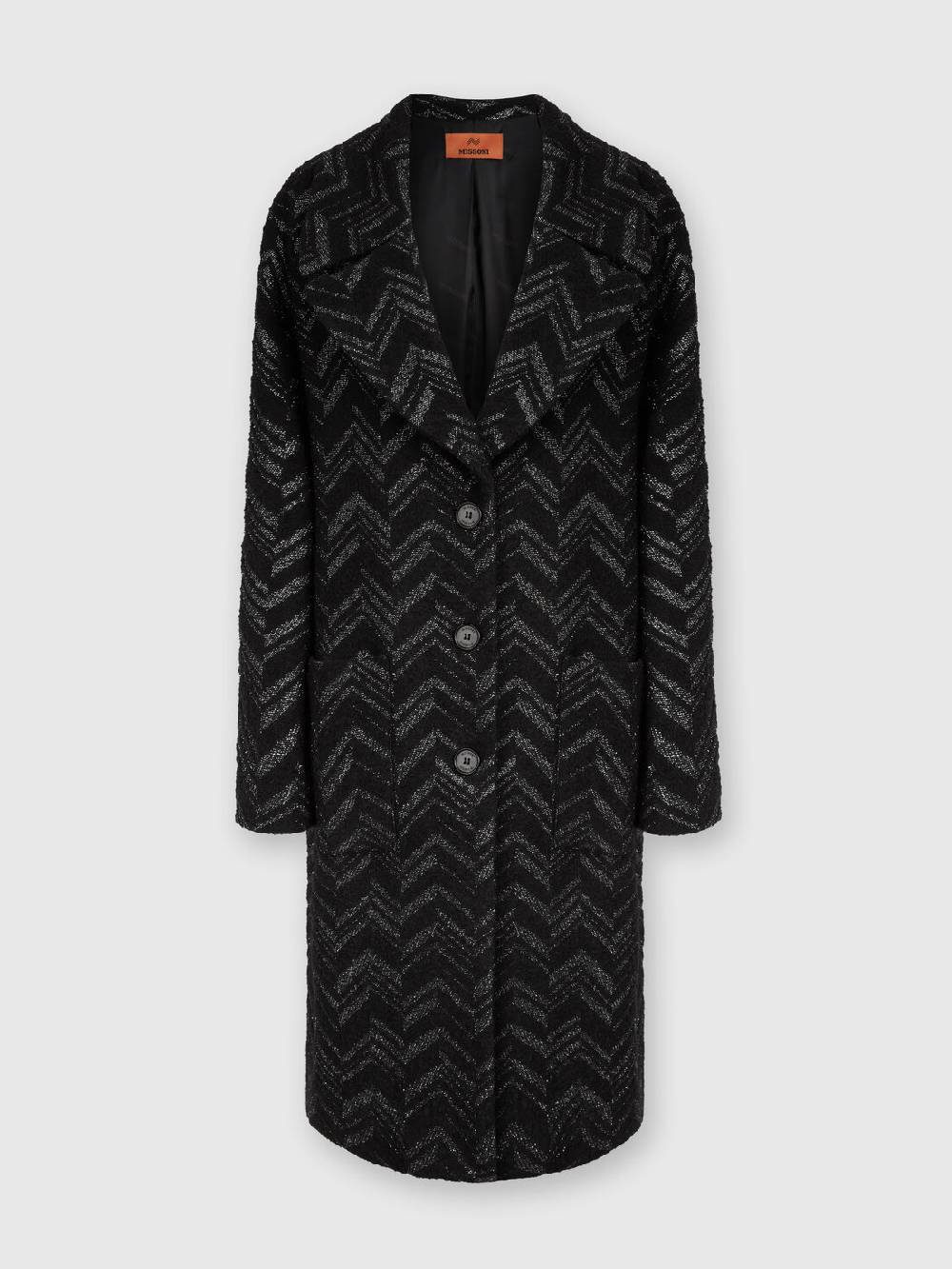 Missoni Cappotto in maglia bouclé con chevron lamé Offerte stagionali