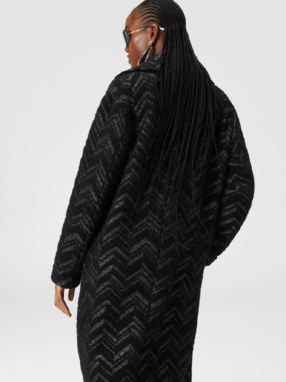 Missoni Cappotto in maglia bouclé con chevron lamé Offerte stagionali