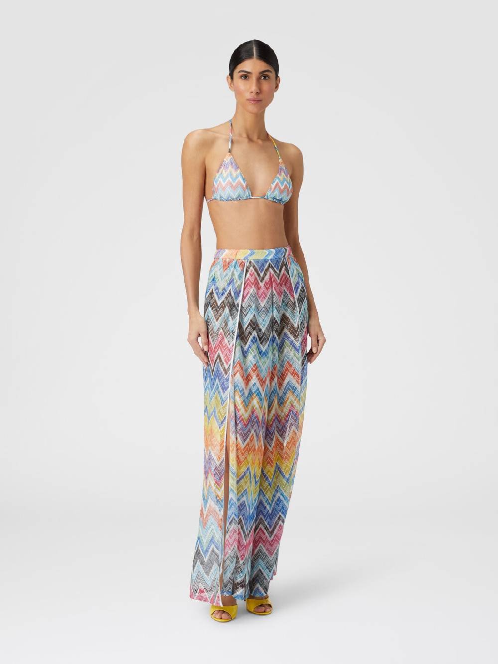 Missoni Pantapalazzo con stampa zig zag e lurex Offerte giornaliere
