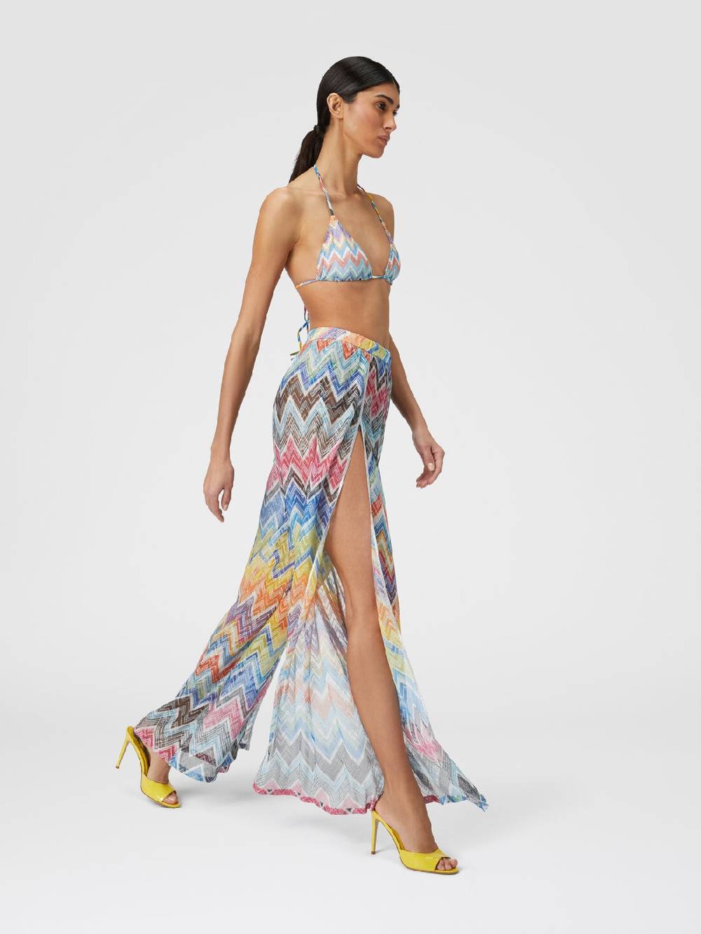 Missoni Pantapalazzo con stampa zig zag e lurex Offerte giornaliere