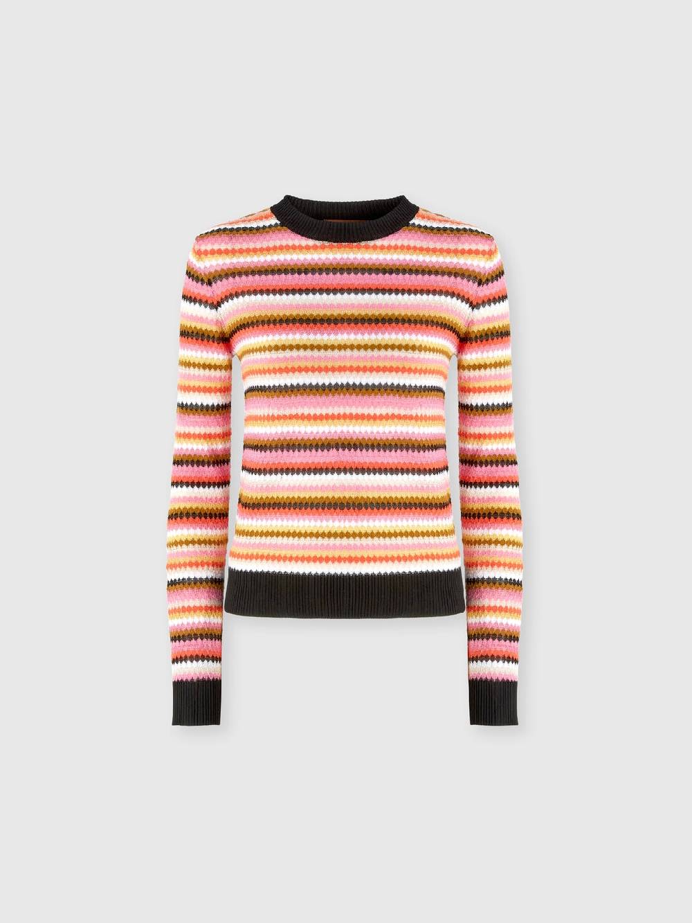 Missoni Pullover girocollo in lana e viscosa a righe Offerte speciali