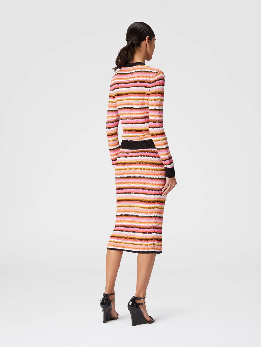 Missoni Pullover girocollo in lana e viscosa a righe Offerte speciali