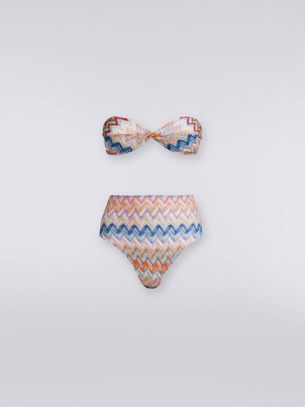 Missoni Bikini in viscosa e lurex con top torchon e slip alto Ritorno libero