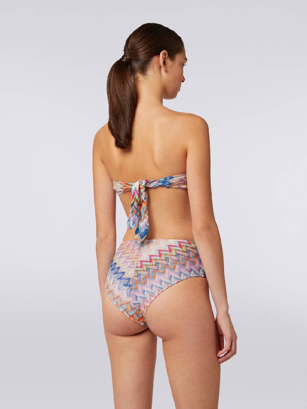 Missoni Bikini in viscosa e lurex con top torchon e slip alto Ritorno libero