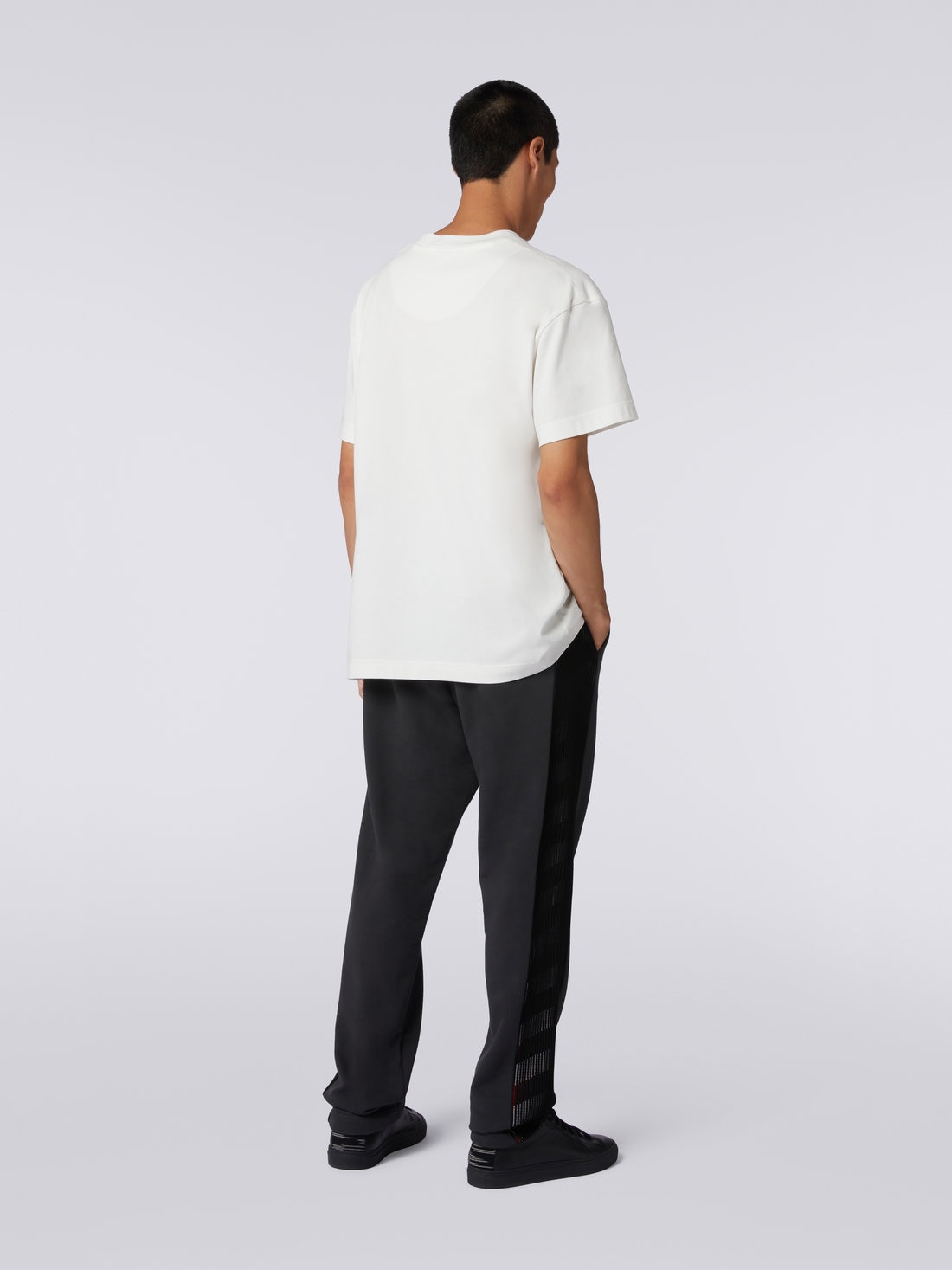Missoni Pantaloni sportivi in cotone con inserto in maglia in collaborazione con Mike Maignan Fino al 65% di sconto