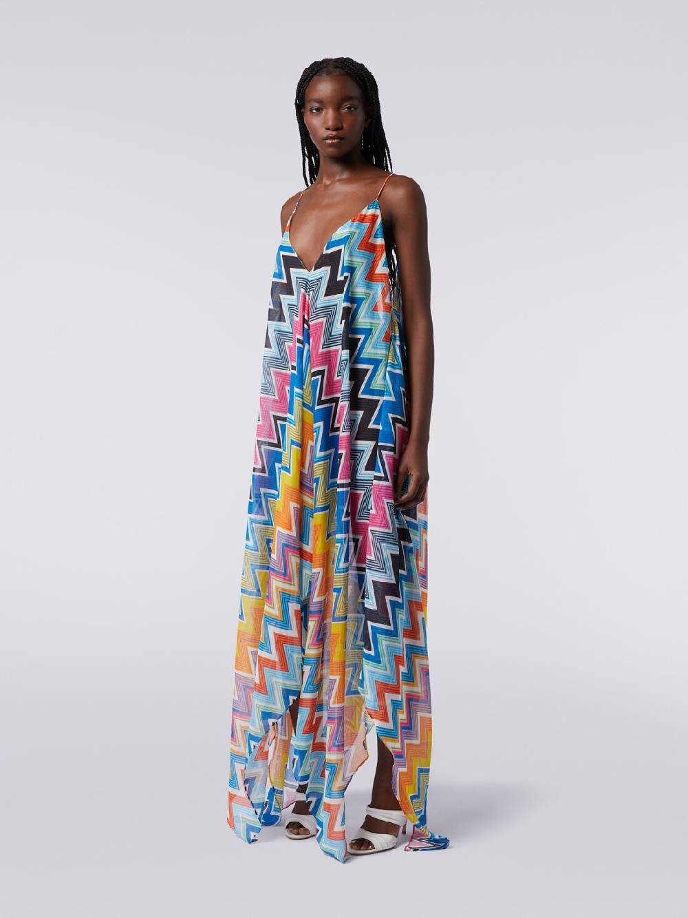 Missoni Copricostume lungo taglio foulard in cotone e seta stampato Sostegno trimestrale