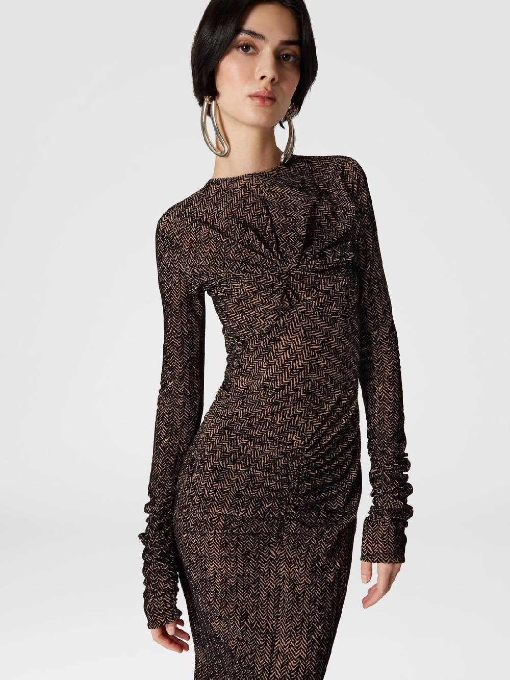 Missoni Abito lungo in tulle con arricciature Trasporto libero internazionale
