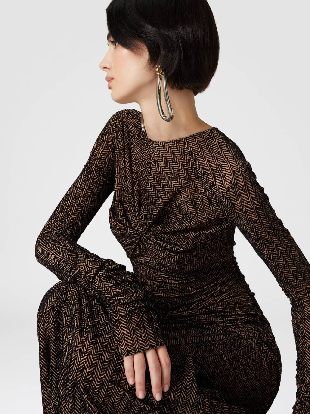 Missoni Abito lungo in tulle con arricciature Trasporto libero internazionale