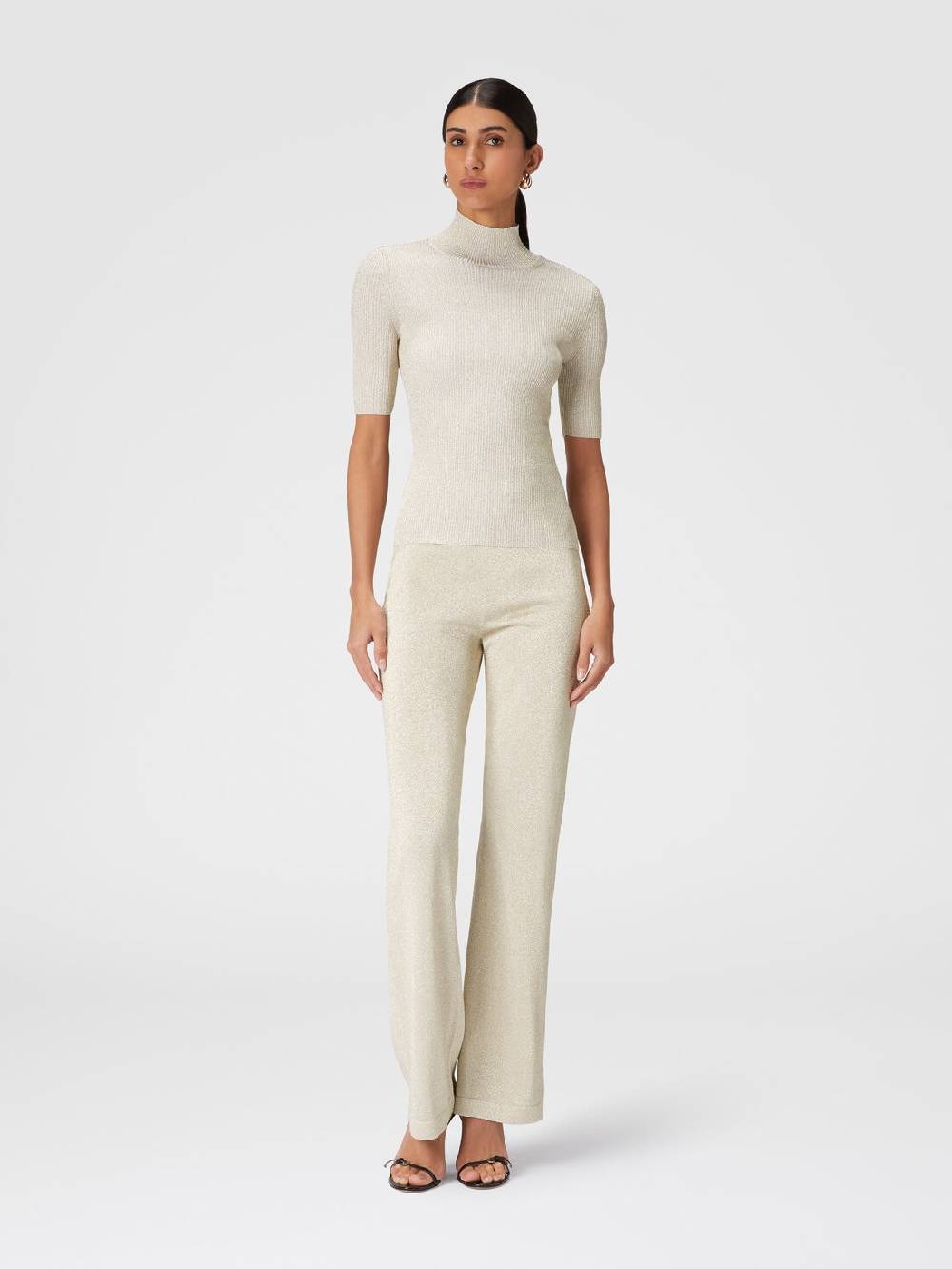 Missoni Pantaloni dritti in viscosa effetto glitter Officina