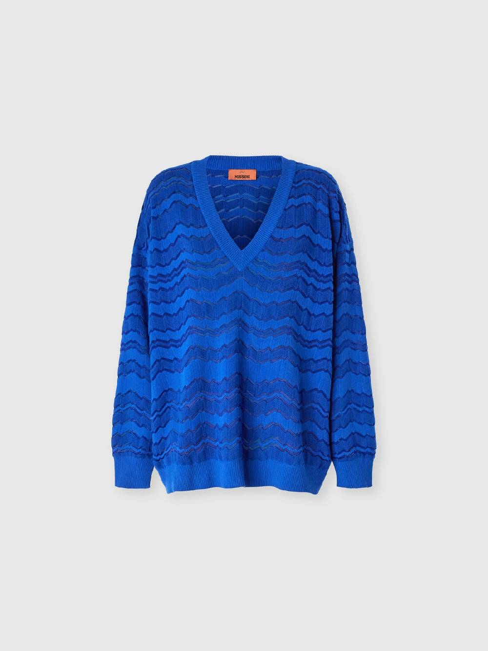 Missoni Pullover con scollatura a V e zig zag tono su tono Limitato a 3 giorni