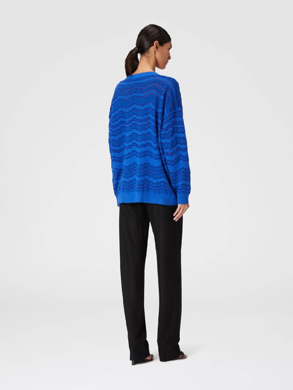 Missoni Pullover con scollatura a V e zig zag tono su tono Limitato a 3 giorni