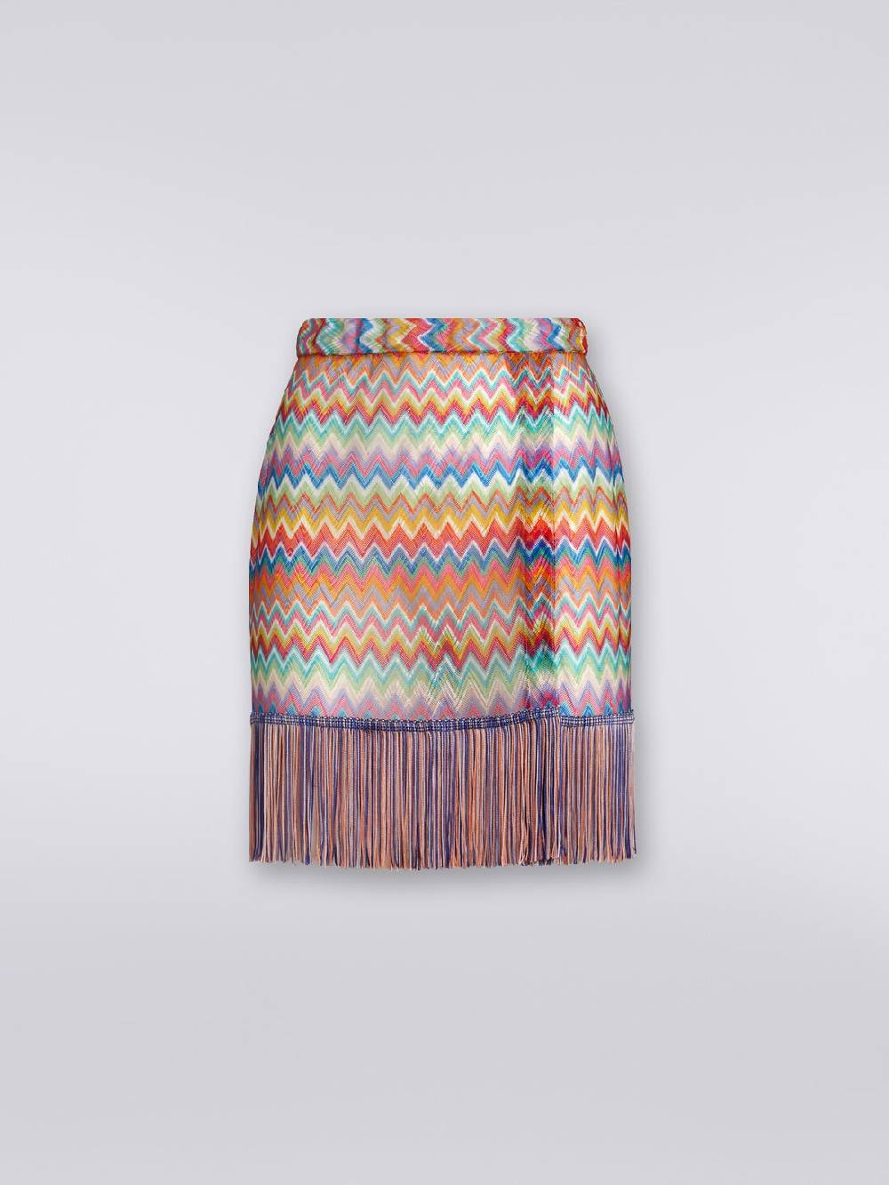 Missoni Minigonna copricostume a portafoglio con frange In vendita