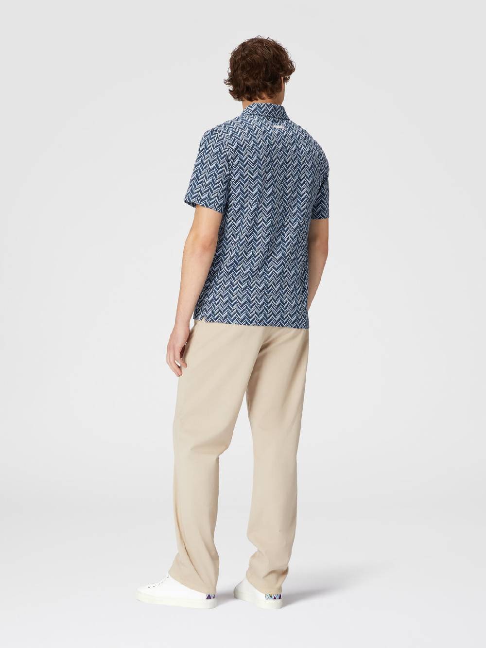 Missoni Polo in jersey di cotone jacquard zig zag 2025