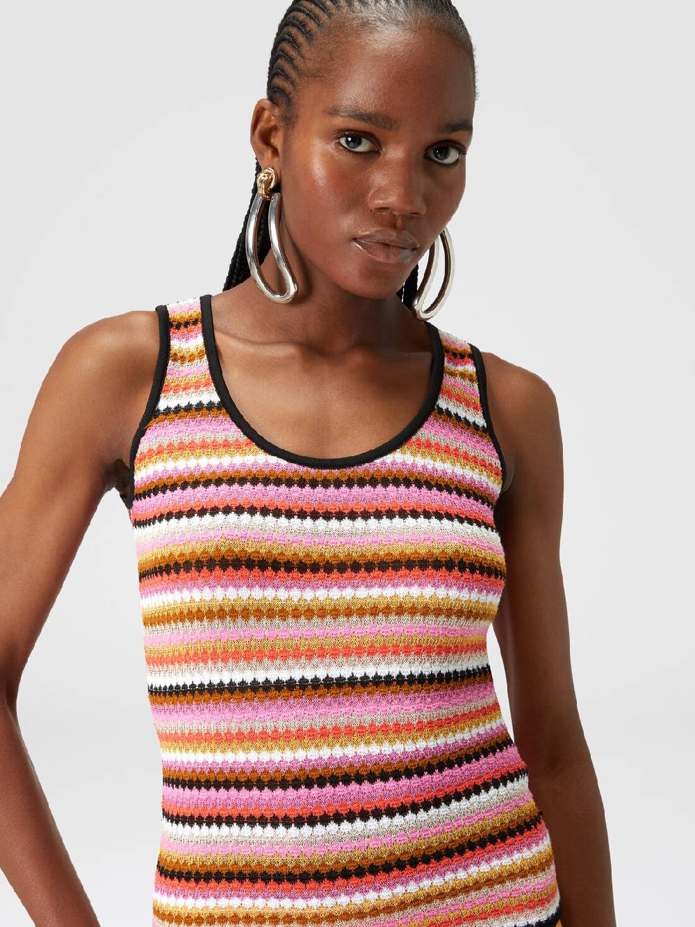 Missoni Canottiera rigata in cotone e viscosa Italia