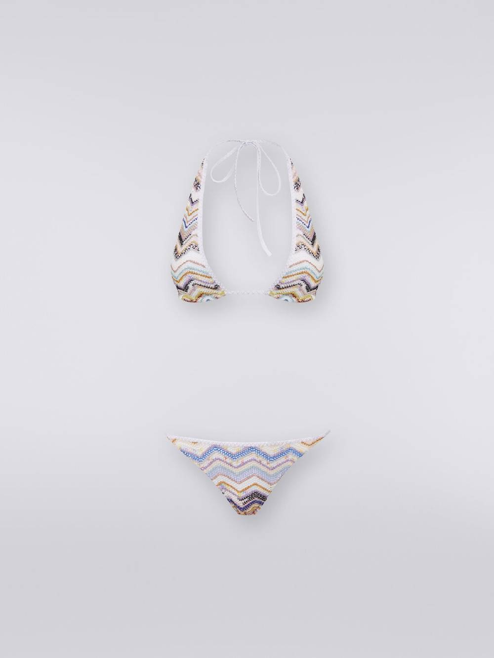 Missoni Bikini in crochet zig zag con lurex Qualità