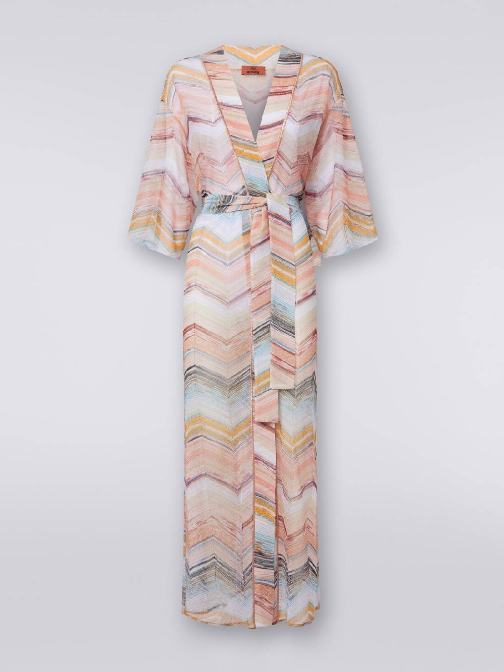 Missoni Copricostume lungo a vestaglia chevron con lurex Vendita