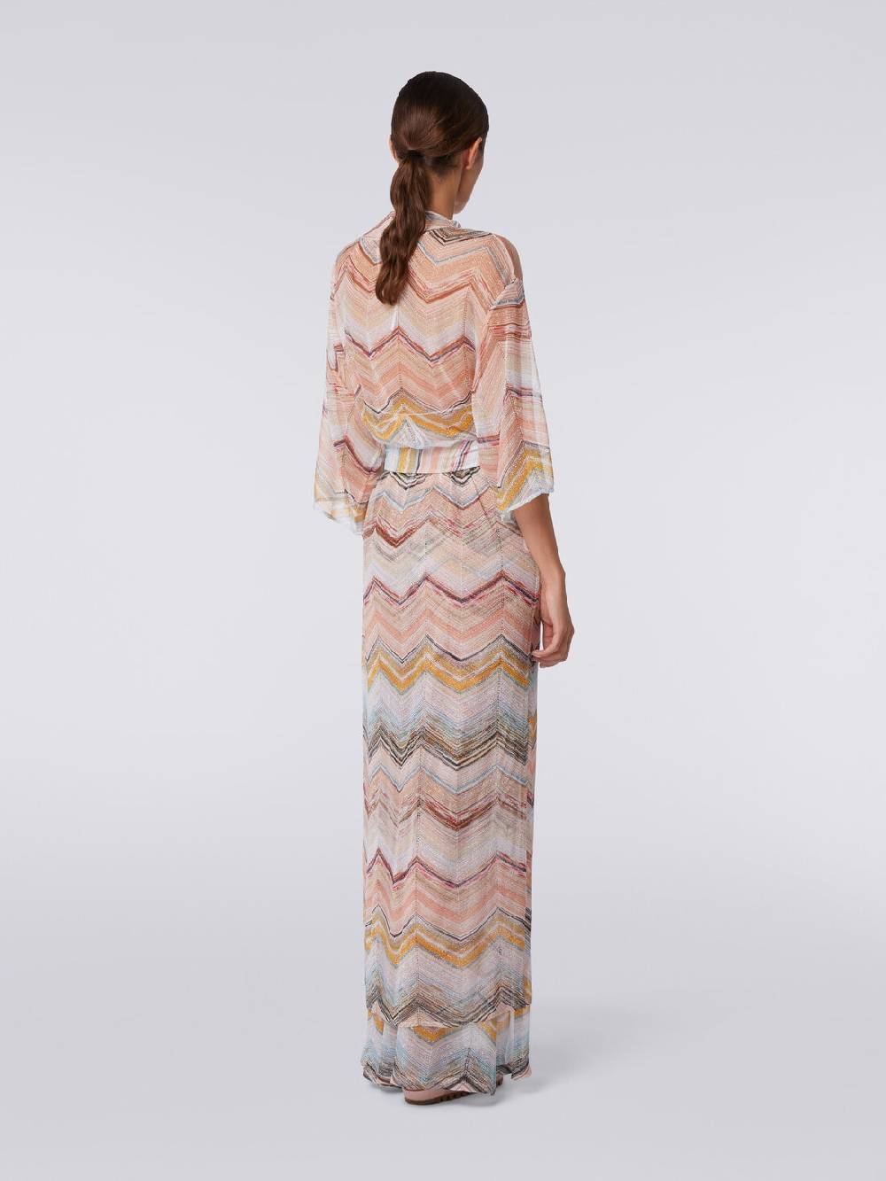 Missoni Copricostume lungo a vestaglia chevron con lurex Vendita