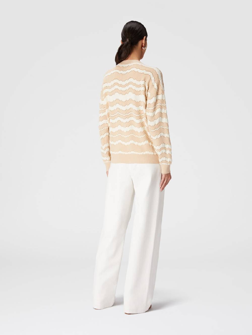 Missoni Pullover girocollo con zig zag tono su tono Promozione