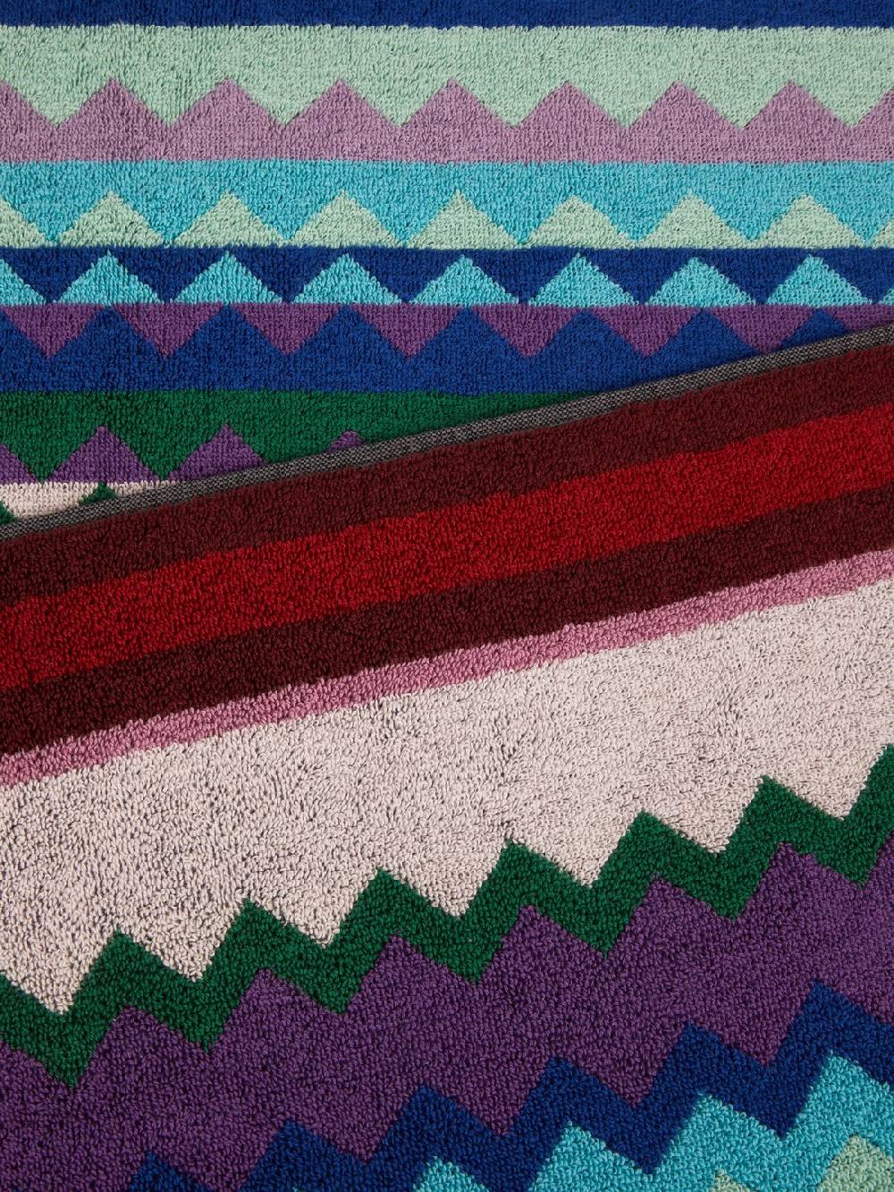 Missoni Telo mare Chantal 100x180 cm in spugna di cotone chevron Acquista Ora