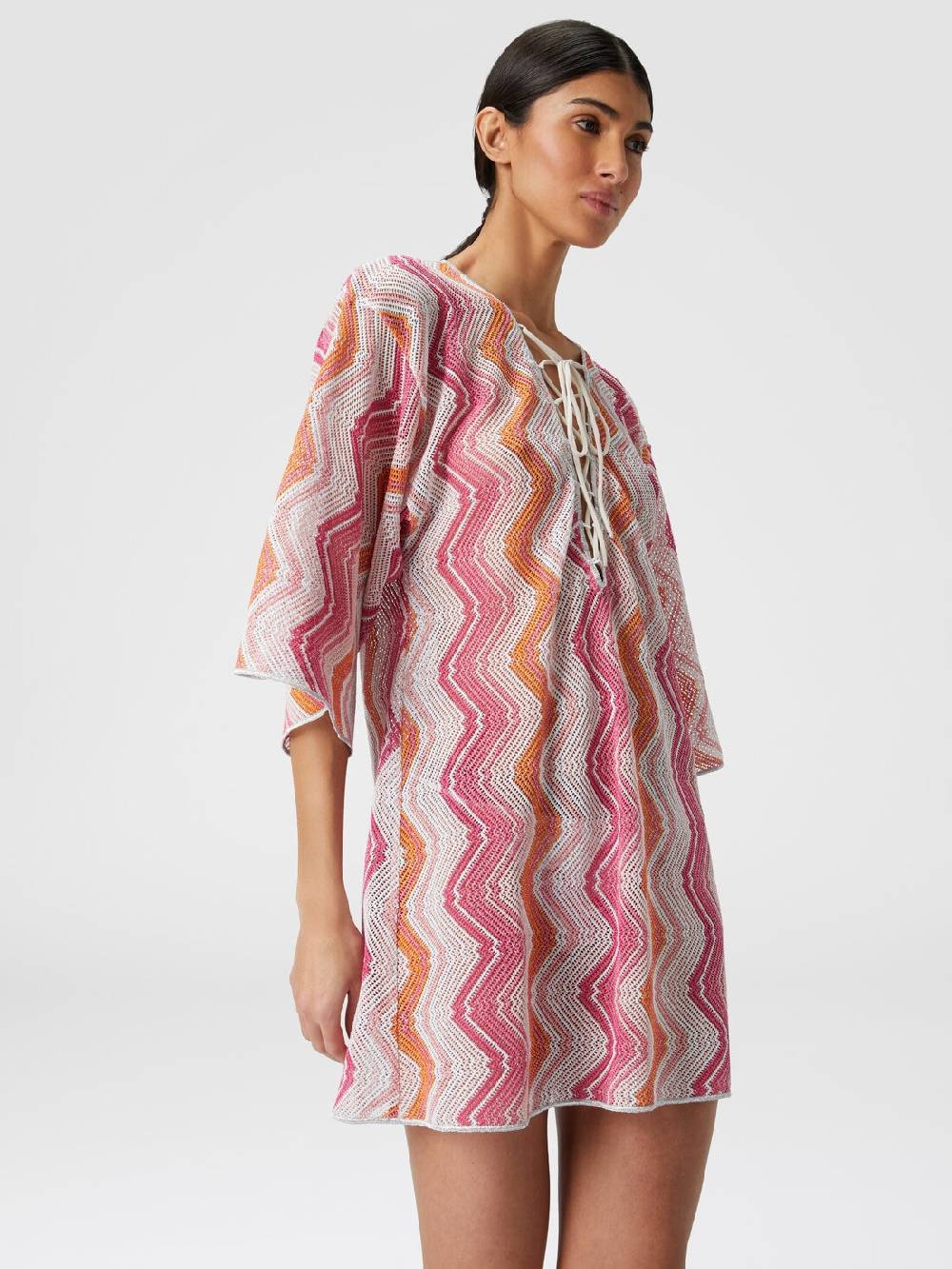 Missoni Caftano copricostume corto con allacciatura intrecciata Promozione Limitata