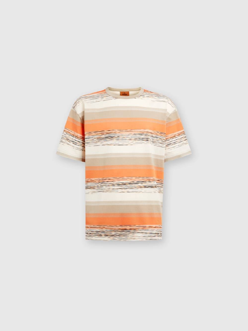 Missoni T-shirt in jersey di cotone a righe con logo Fino Al -60%