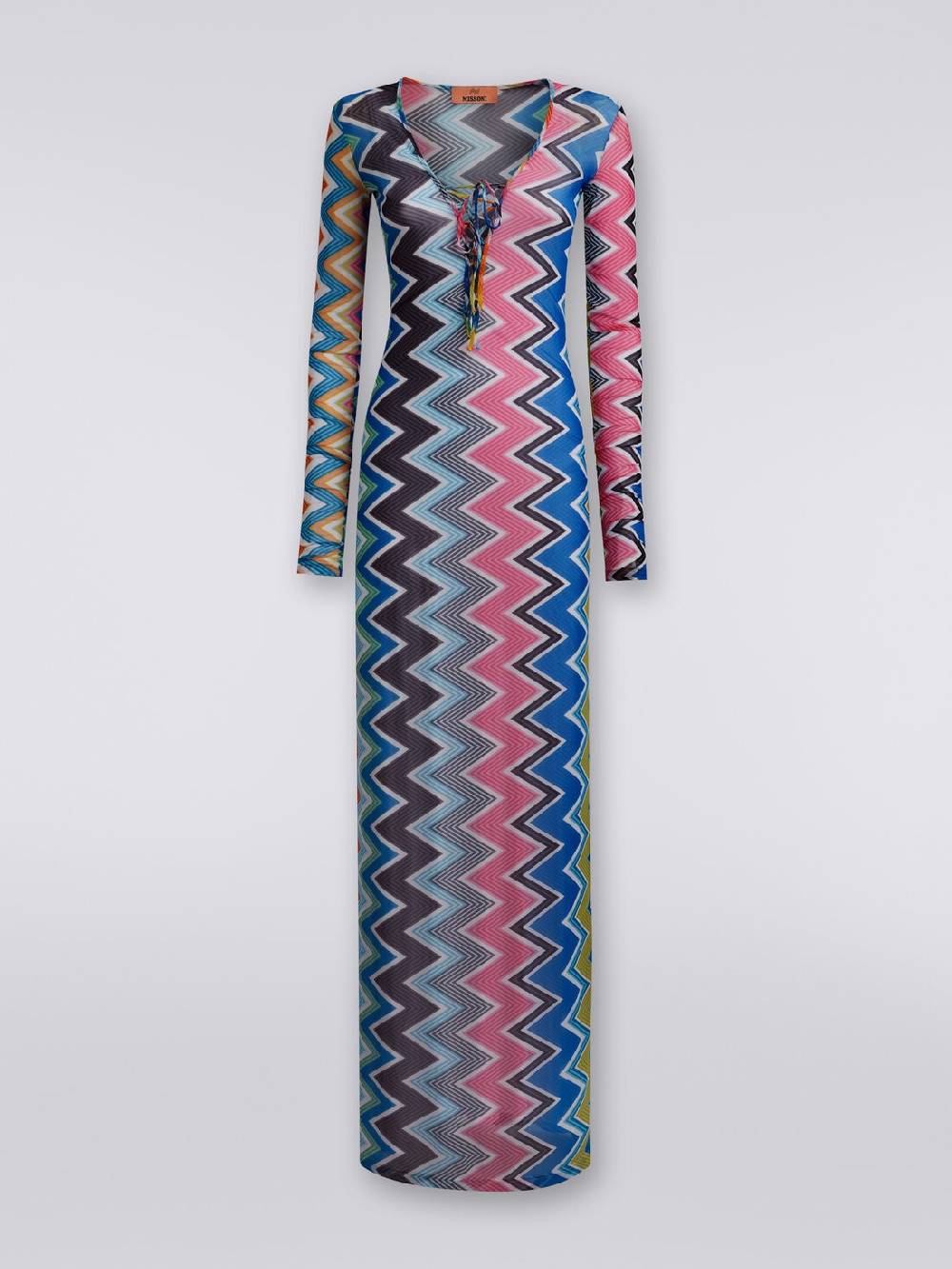 Missoni Abito copricostume lungo in tulle stampa zig zag Shopping Online