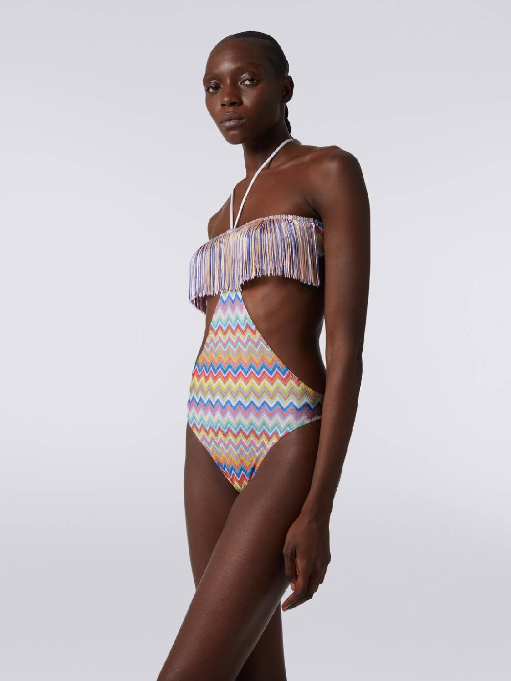 Missoni Costume intero con stampa zig zag e frange Affare Del Giorno