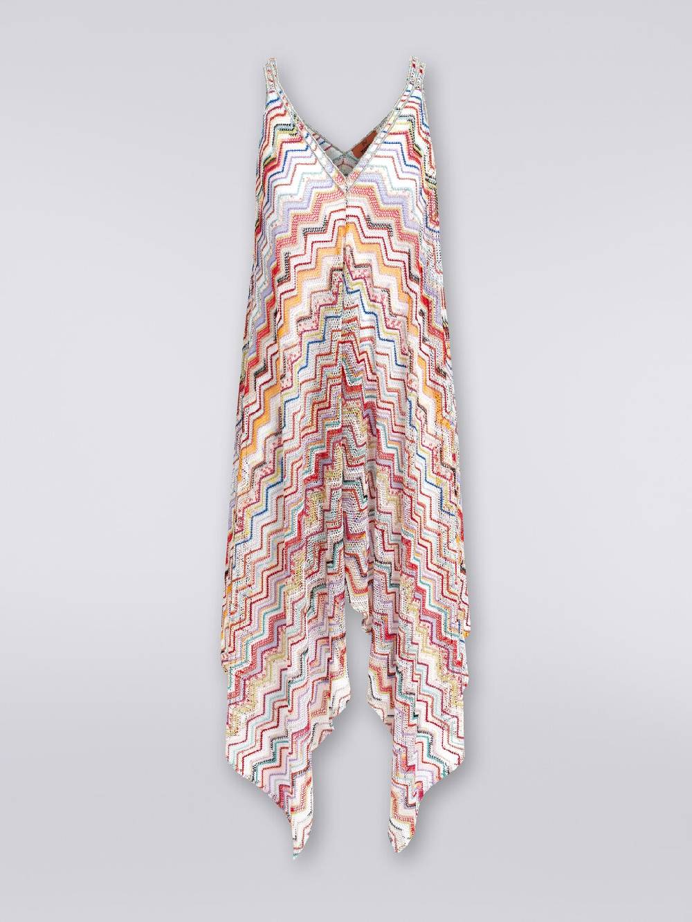 Missoni Copricostume lungo in crochet zig zag con lurex Convenienza