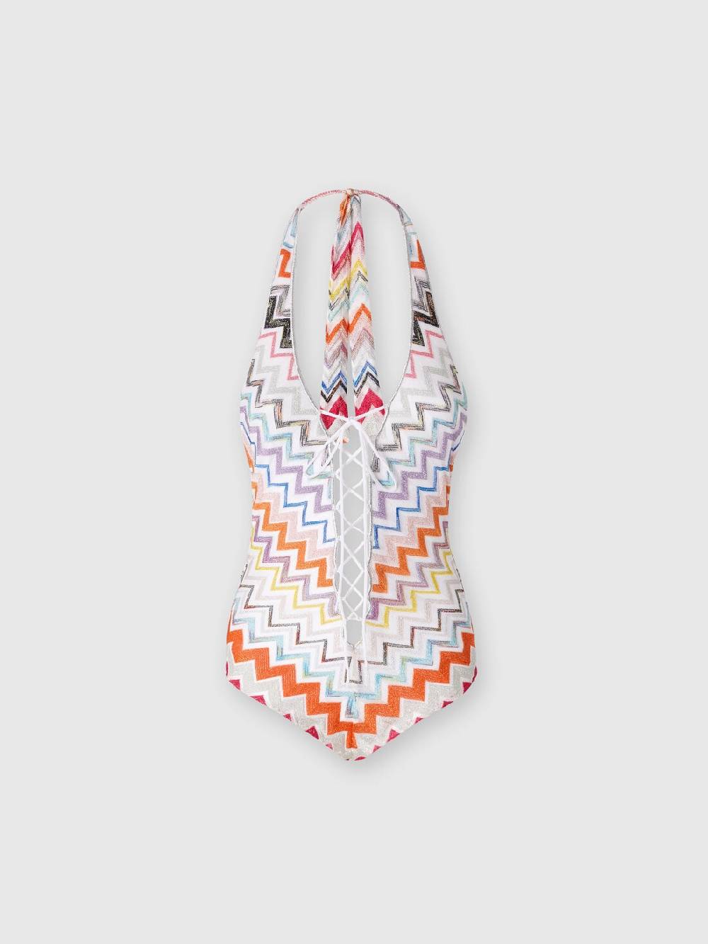 Missoni Costume intero in viscosa zig zag con lurex Presa