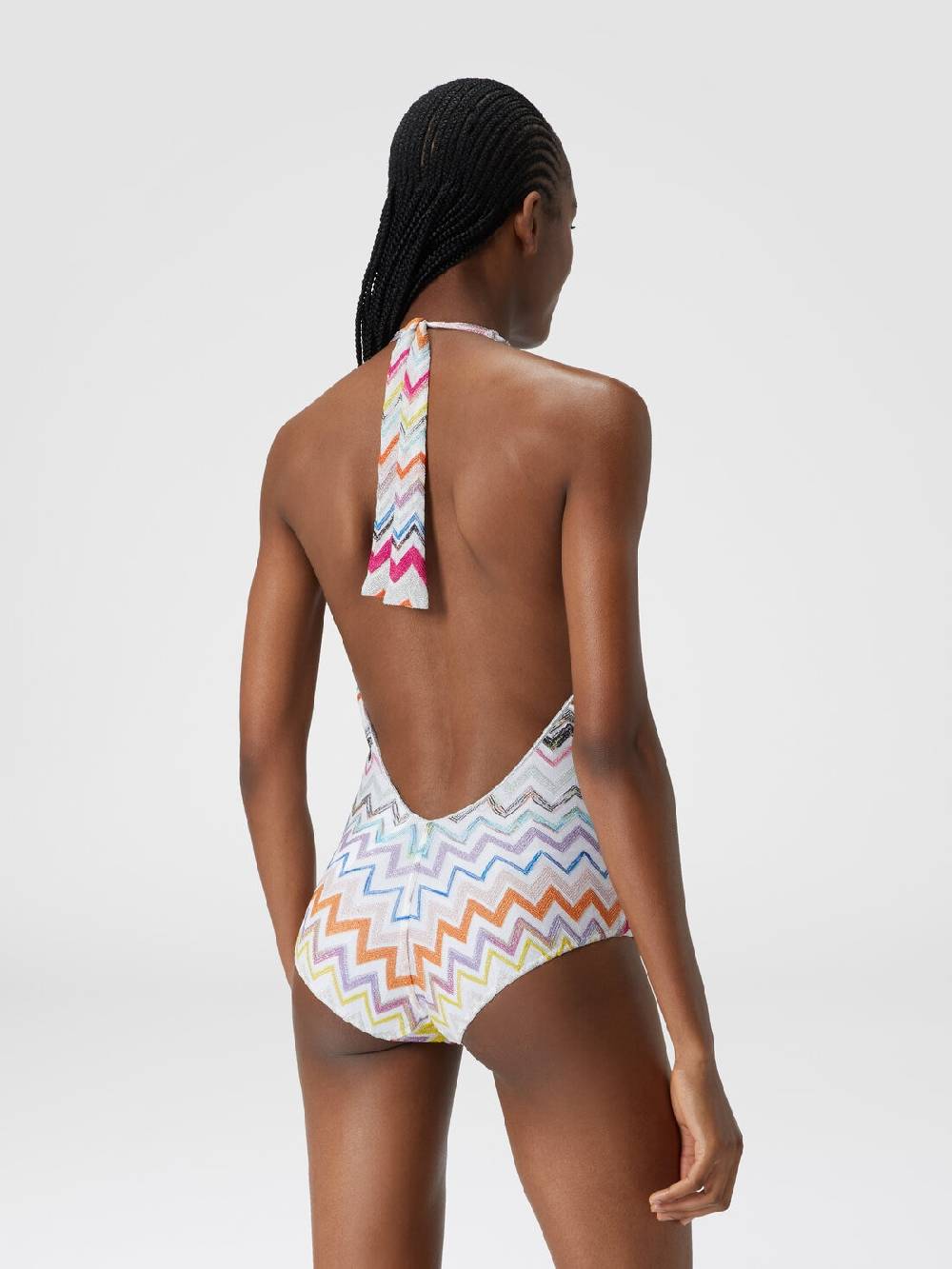 Missoni Costume intero in viscosa zig zag con lurex Presa
