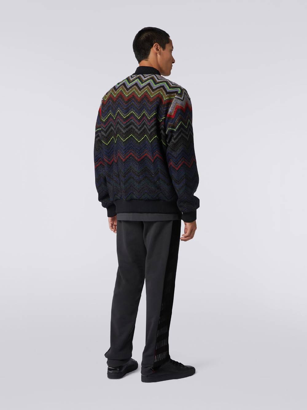 Missoni Bomber in misto lana e cotone chevron in collaborazione con Mike Maignan Sconto