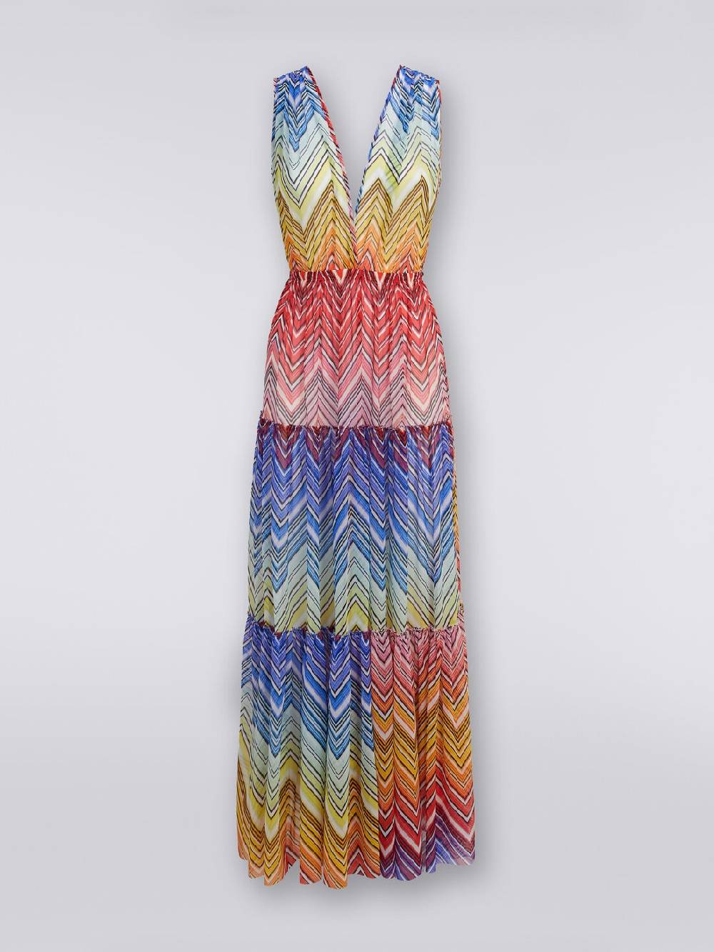 Missoni Abito copricostume lungo in tulle stampa zig zag Offerte