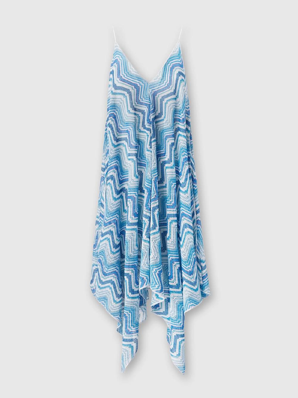 Missoni Copricostume lungo taglio foulard in crochet chevron lamé Vendita Calda