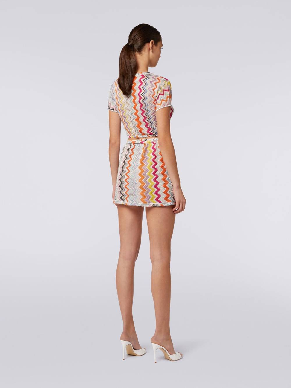 Missoni Crop top in misto viscosa chevron con lurex Saldi Di Fabbrica