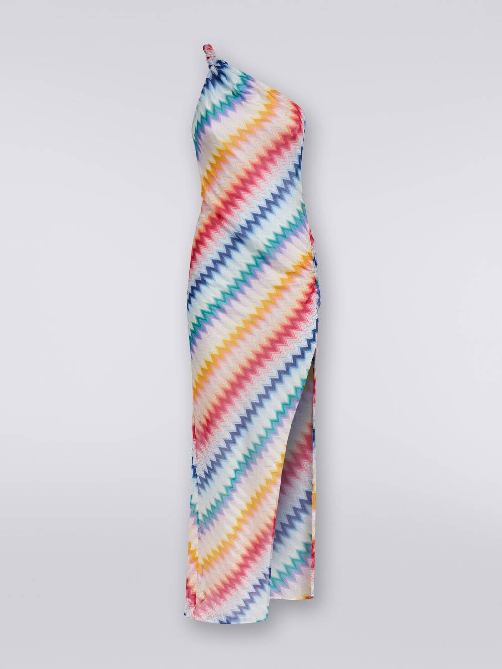 Missoni Copricostume monospalla lungo con stampa zig zag In Saldo