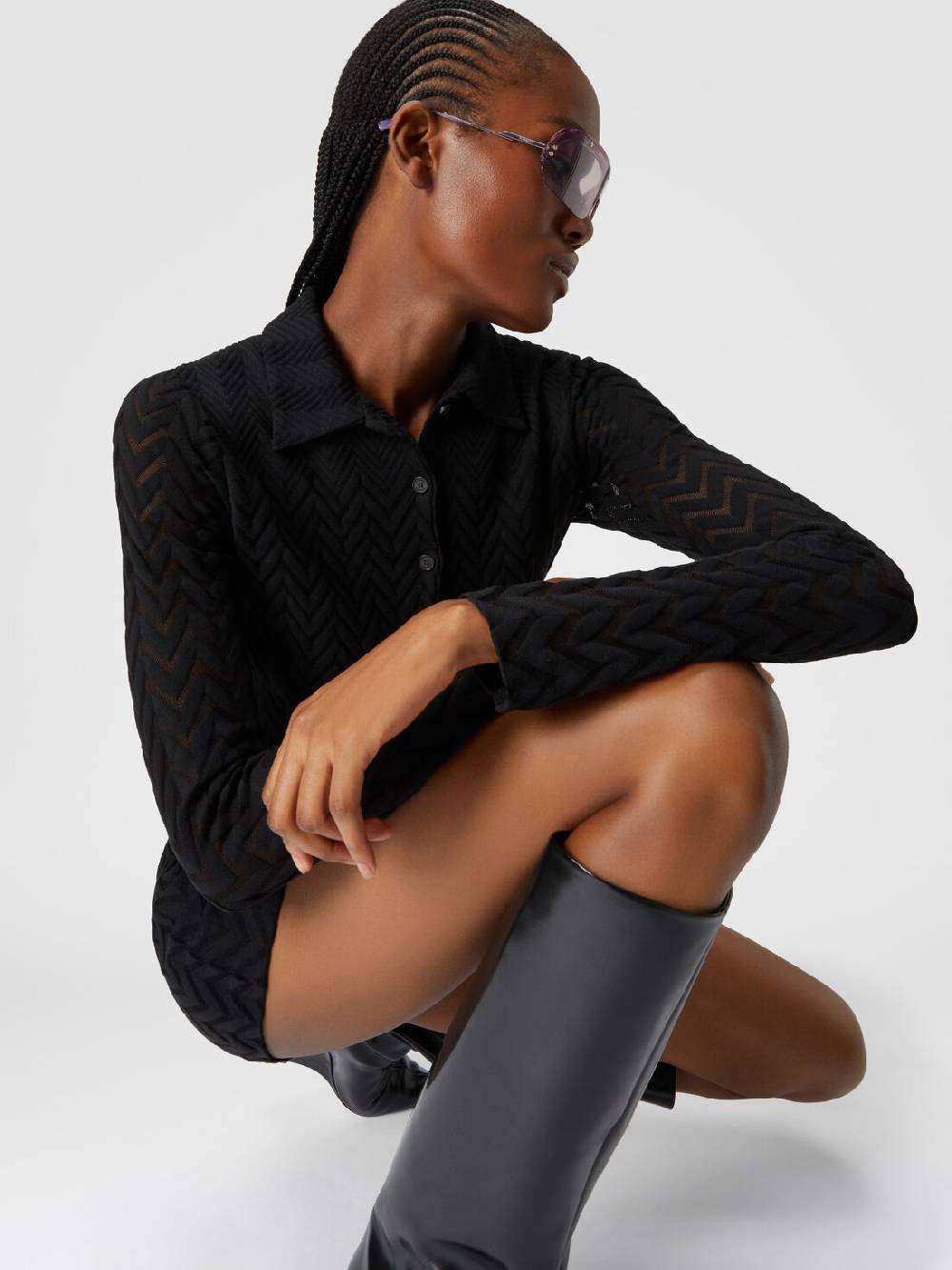 Missoni Mini-abito taglio polo in cotone e viscosa chevron Spedizione gratuita