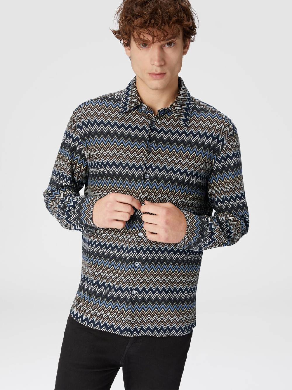 Missoni Camicia in cotone zig zag Negozio online di fabbrica